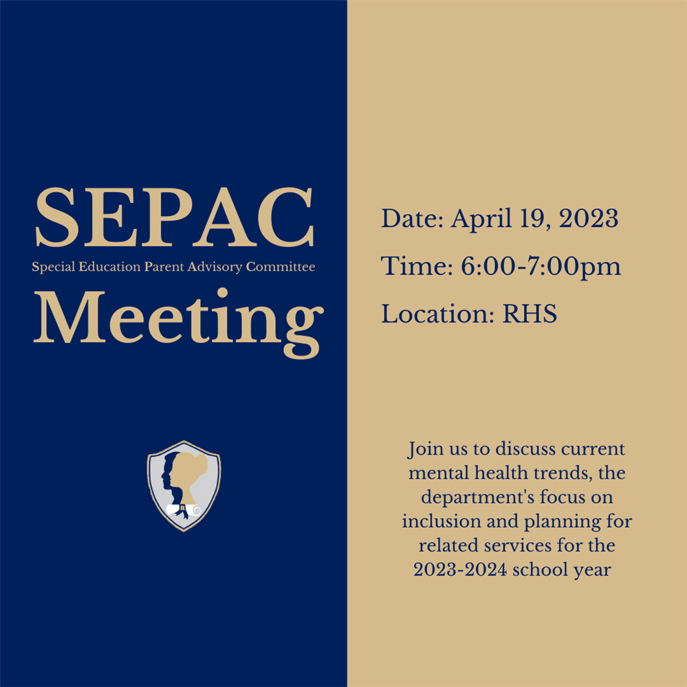 SEPAC Meeting March 29, 2023 from 6-7:00pm at Roxbury High School